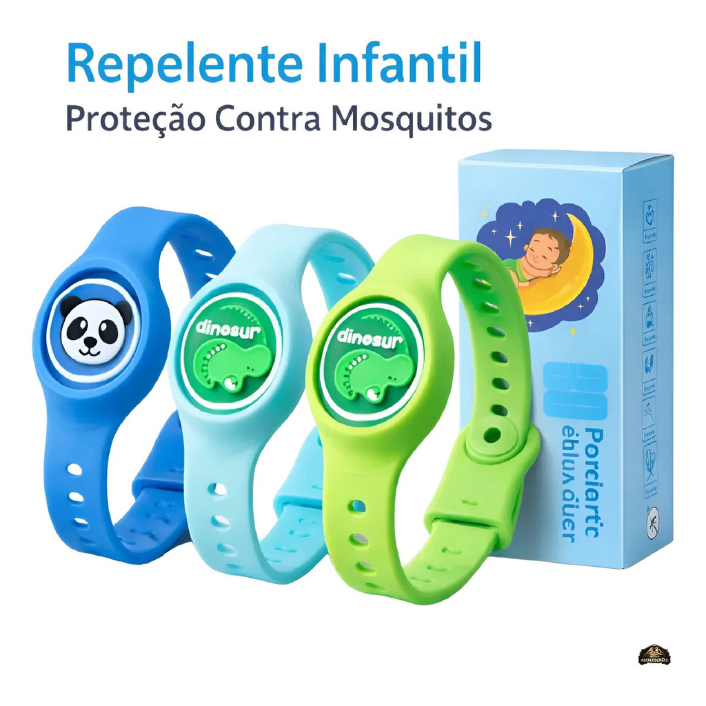 Pulseira Infantil Repelente Que Brilha E Espanta M