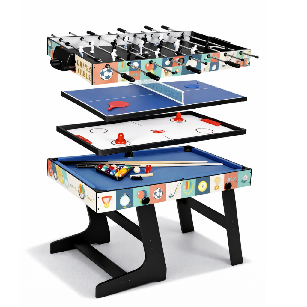 Mesa Multijogos 4 Em 1 Ping Pong Bilhar E Air Hock