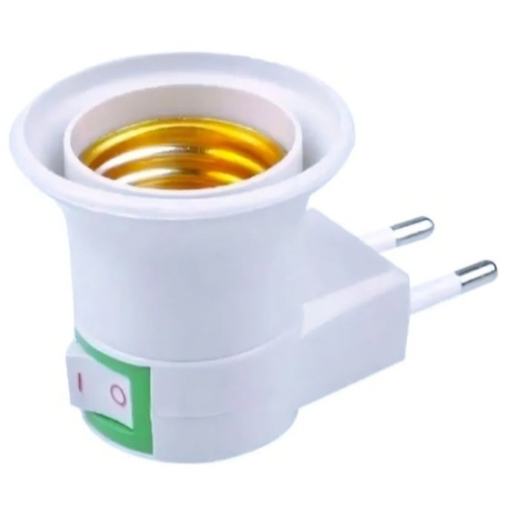 Soquete E27 Bocal Lâmpada Tomada Botão Chave Lig