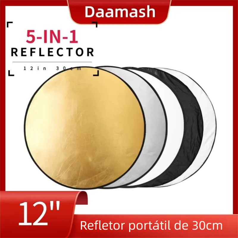 [Envio 24H] Rebatedor Circular Refletor 5 em 1 Dob