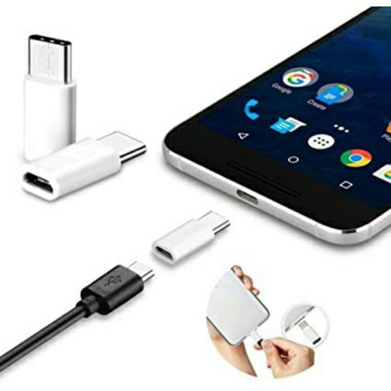 Adaptador micro usb v8 p/Entrada  Type C -Carregam