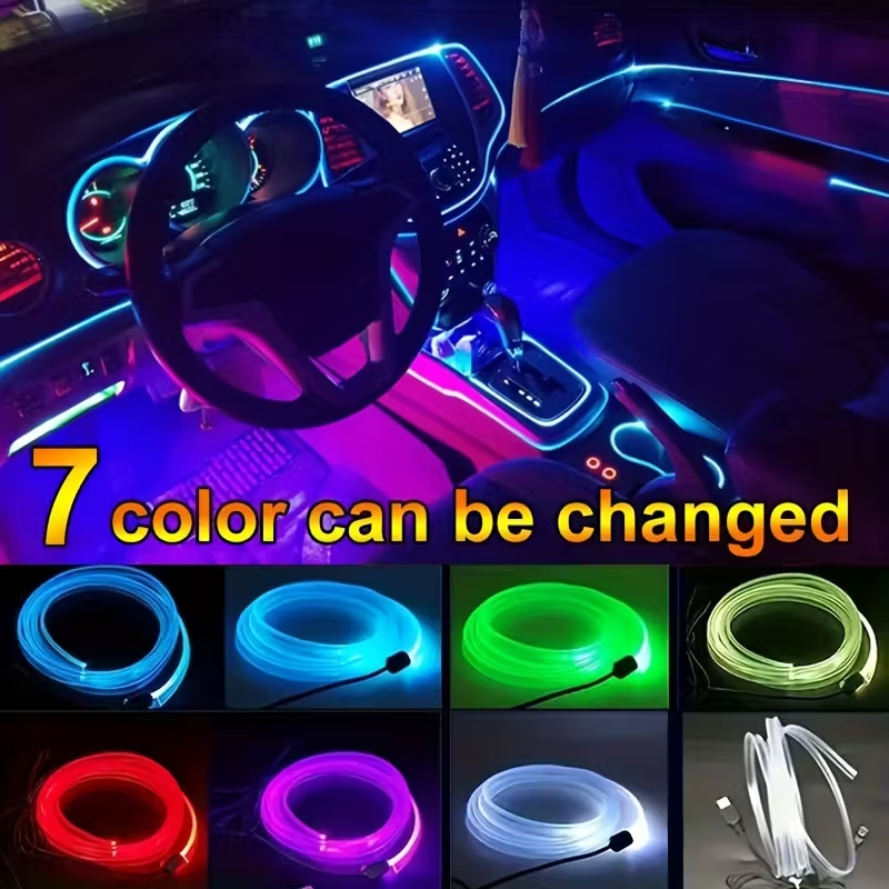 Fita LED Neon RGB Automotivo 7 cores 3 Metros Univ