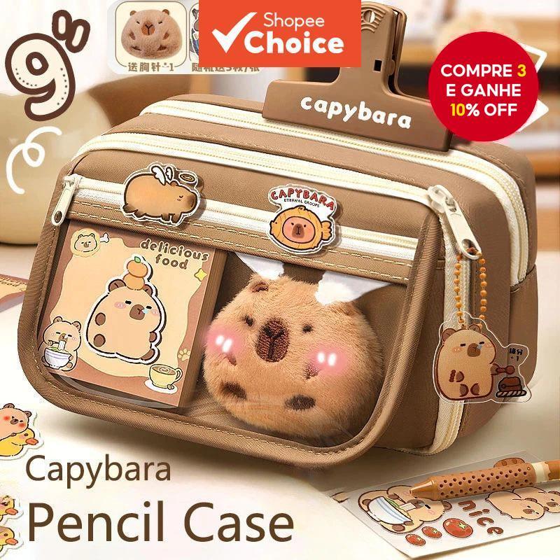 Estojo de Lápis Transparente Capivara Kuromi Gran