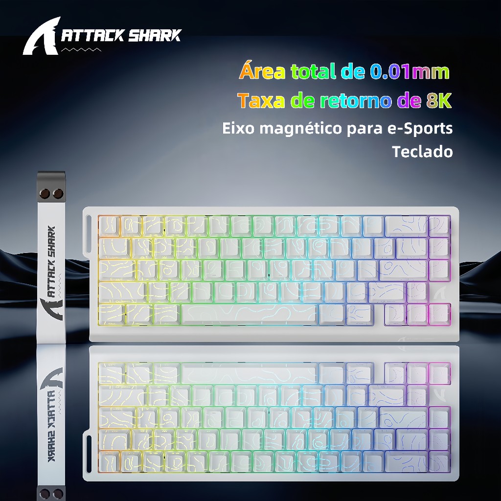 ATTACK SHARK X68 HE 8000Hz Teclado De Gatilho Ráp