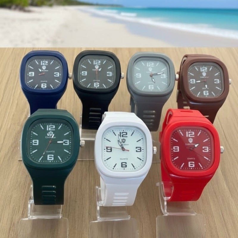 Relógio Minimalista Unissex Médio Pulseira Borra