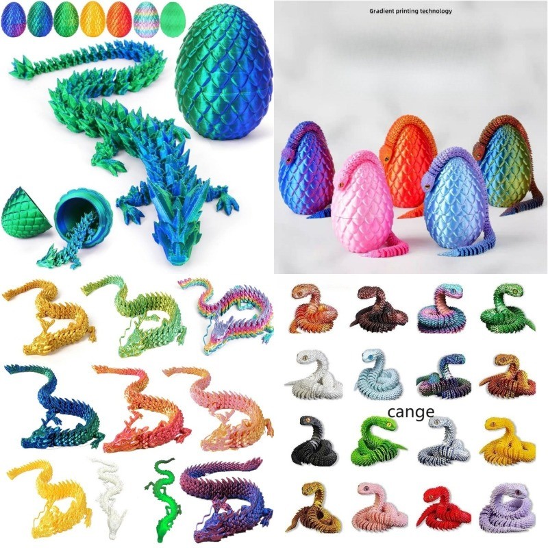 Ovo De Dragão Impresso Em 3D , Brinquedo Articula