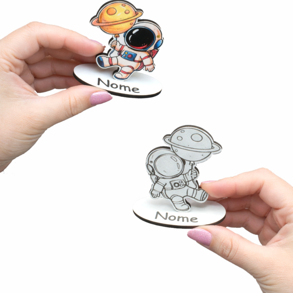 50 Und Lembrancinha Astronauta Personalizada MDF 3