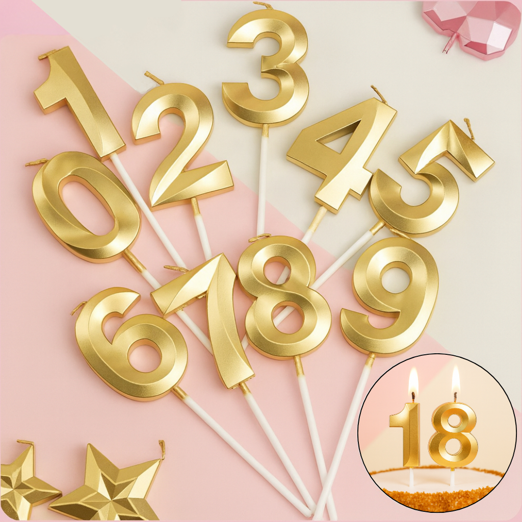 Kit 2 Velas de Aniversário Unidade Design Peroliz