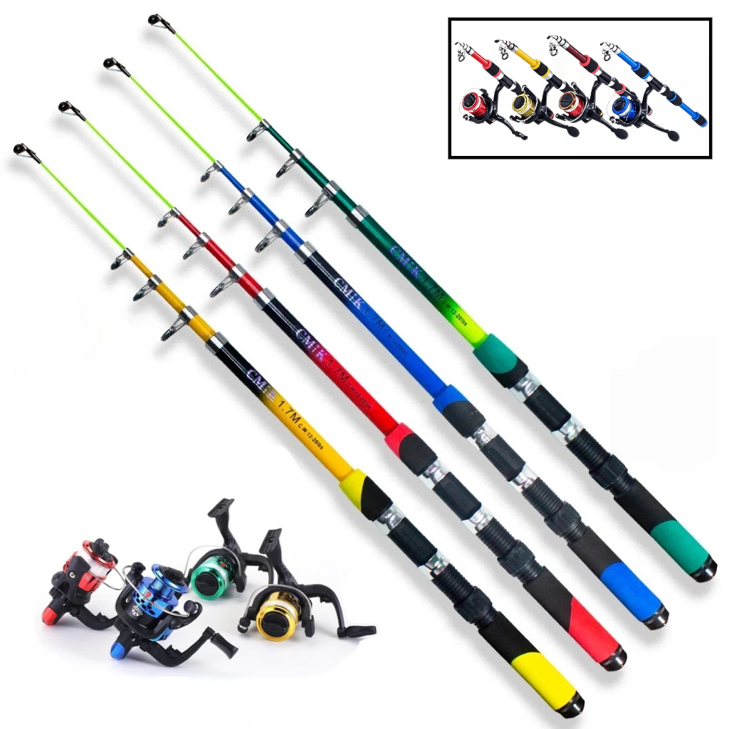 Kit 1-4 Varas De Pesca 60-120lbs Completo Com Carr