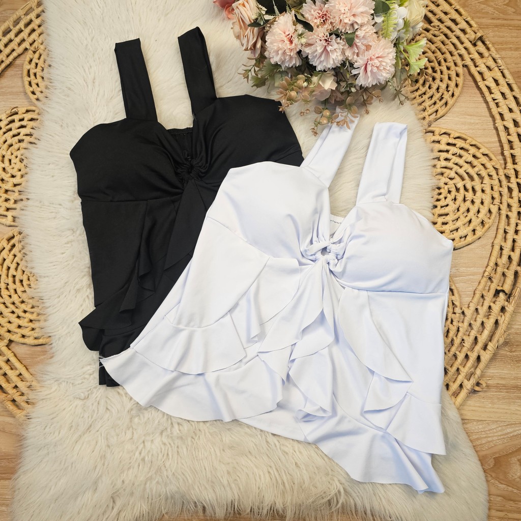 Blusa cropped feminina plus suplex babados GG 46 a