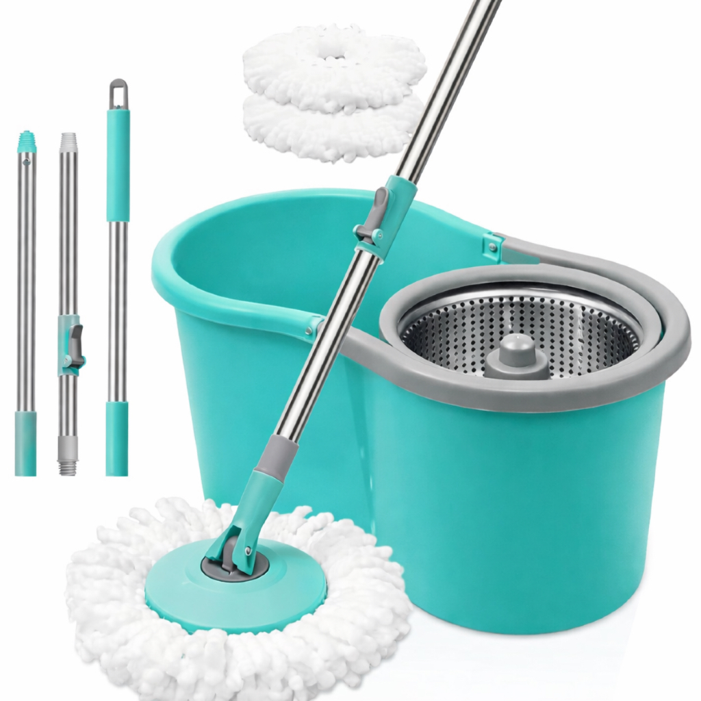 Rodo Mop Giratório Balde 8 Litros Esfregão Limpe