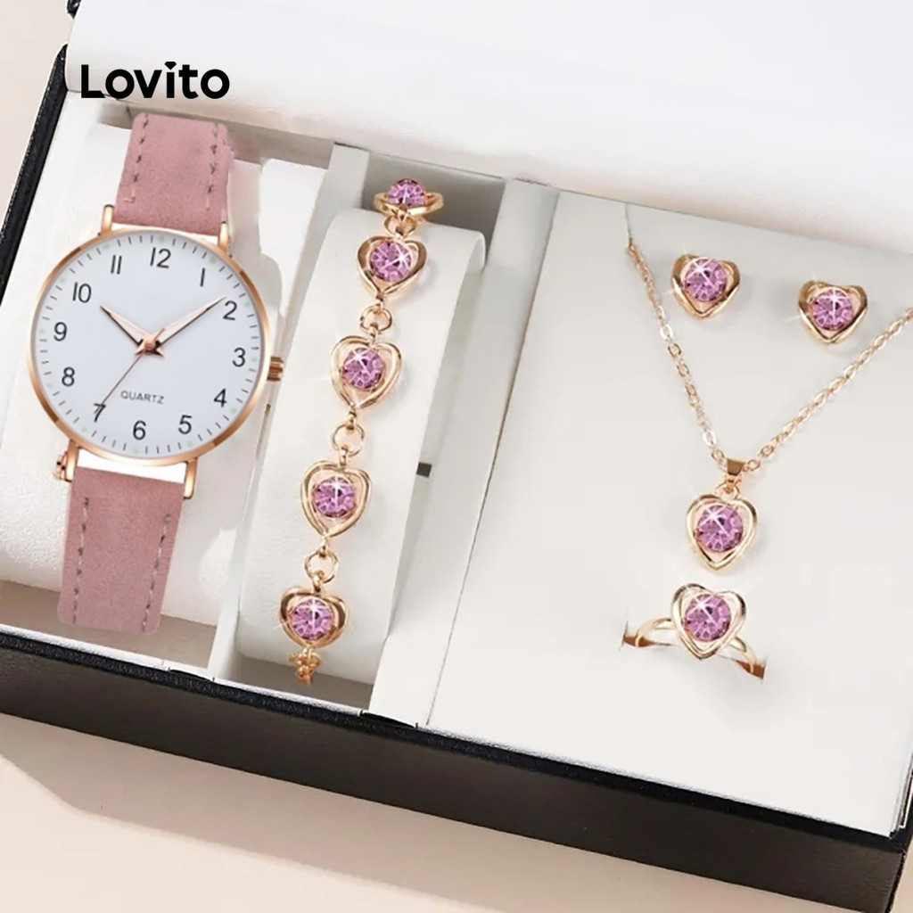 Lovito Relógio Relógio e Conjunto de Pulseira Gr