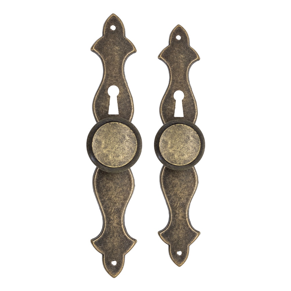 Kit 2 Puxador Colonial Ravenna Com Entrada Para Ch