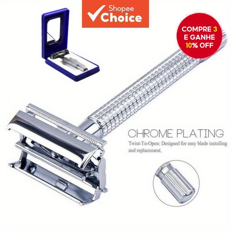 Barbeador De Segurança Dupla Face De Aço Inoxid�