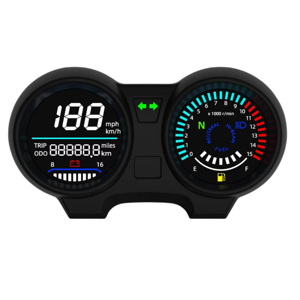 Painel Da Motocicleta Claro LCD Medidor Digital In