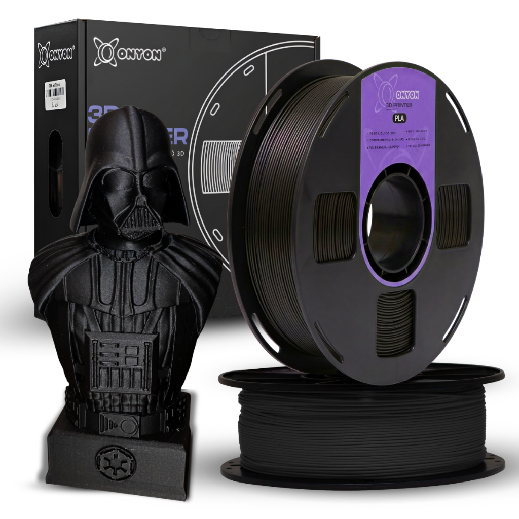 Filamento Pla Impressão Onyon3d 1kg 1.75mm Preto 