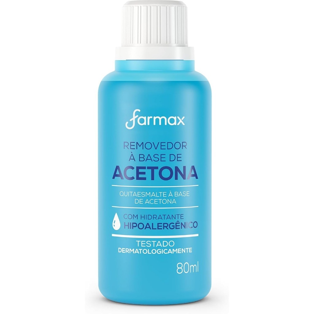 Removedor De Esmalte Farmax Com Acetona 80ml
