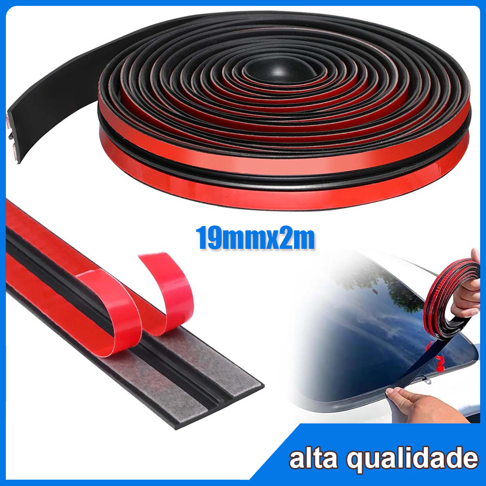 19mmx2m Tiras De Vedação De Borda Carro De Borra