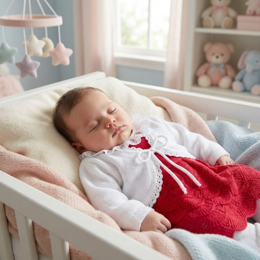 Bolero Tricô Branco Bebês Manga Longa | Duwell