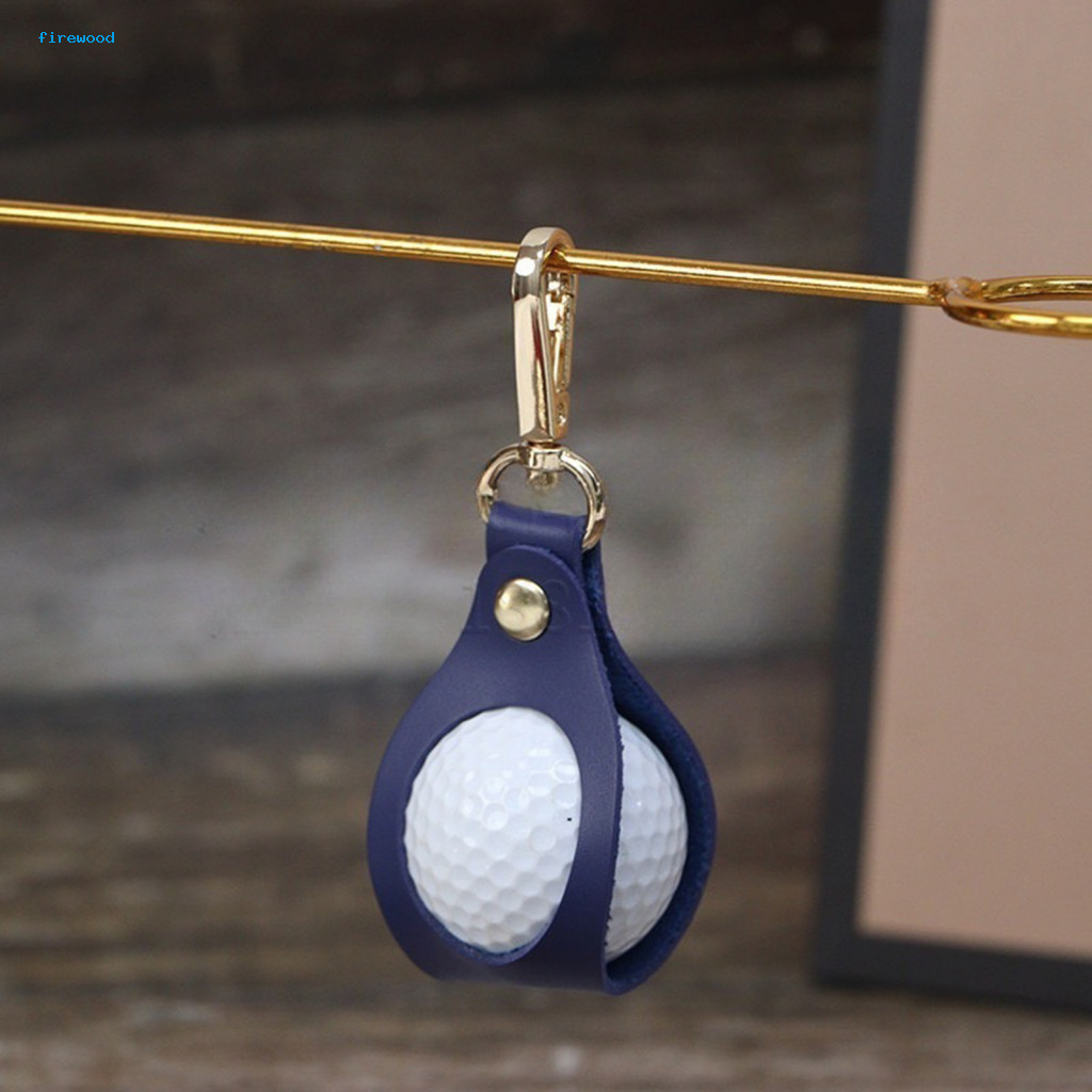 Compact Golf Ball Holder Pouch Portable Faux Leath