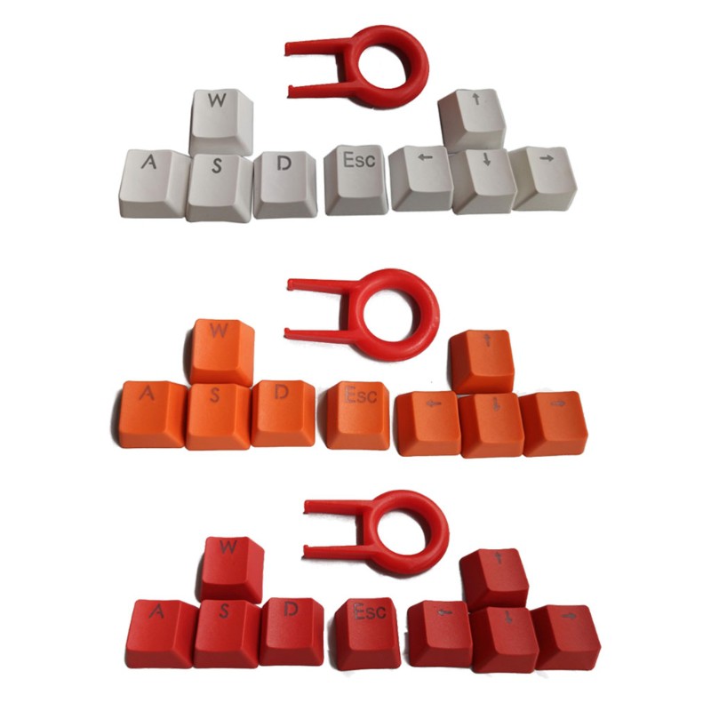 9 Keys PBT Backlit Keycaps WASD Direction With Pul