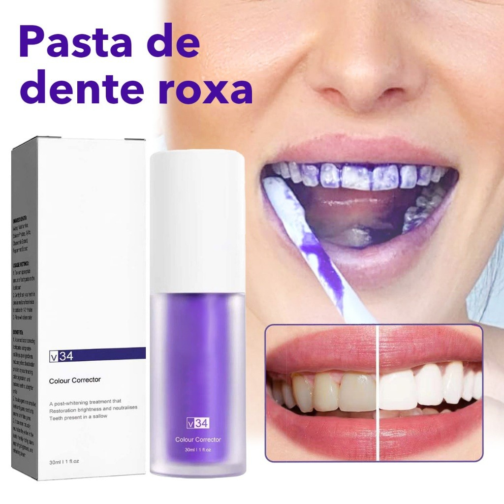 Pasta De Dente Roxa V34 É Altamente Eficaz Para C