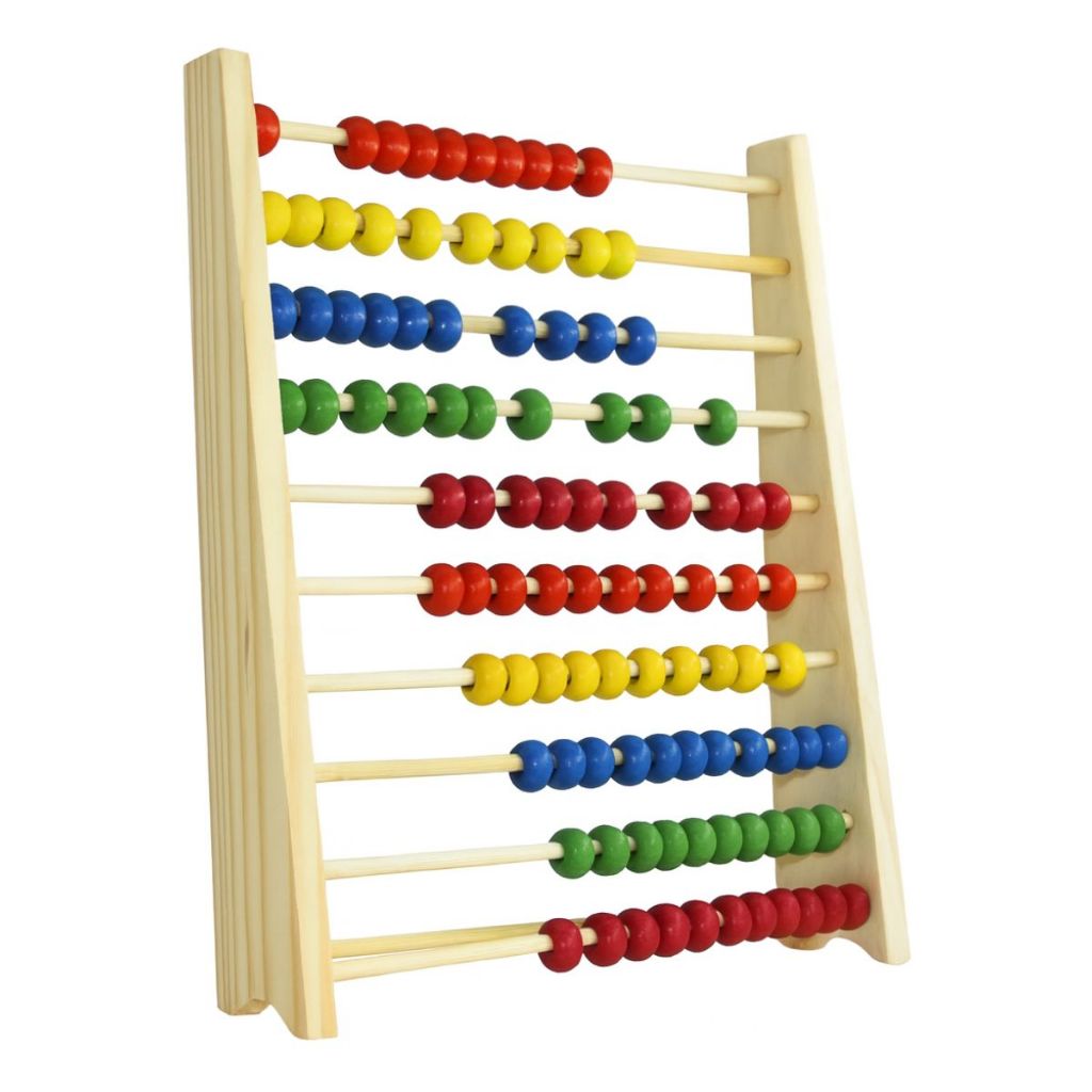 Ábaco De Madeira 10 Colunas Brinquedo Infantil Ed
