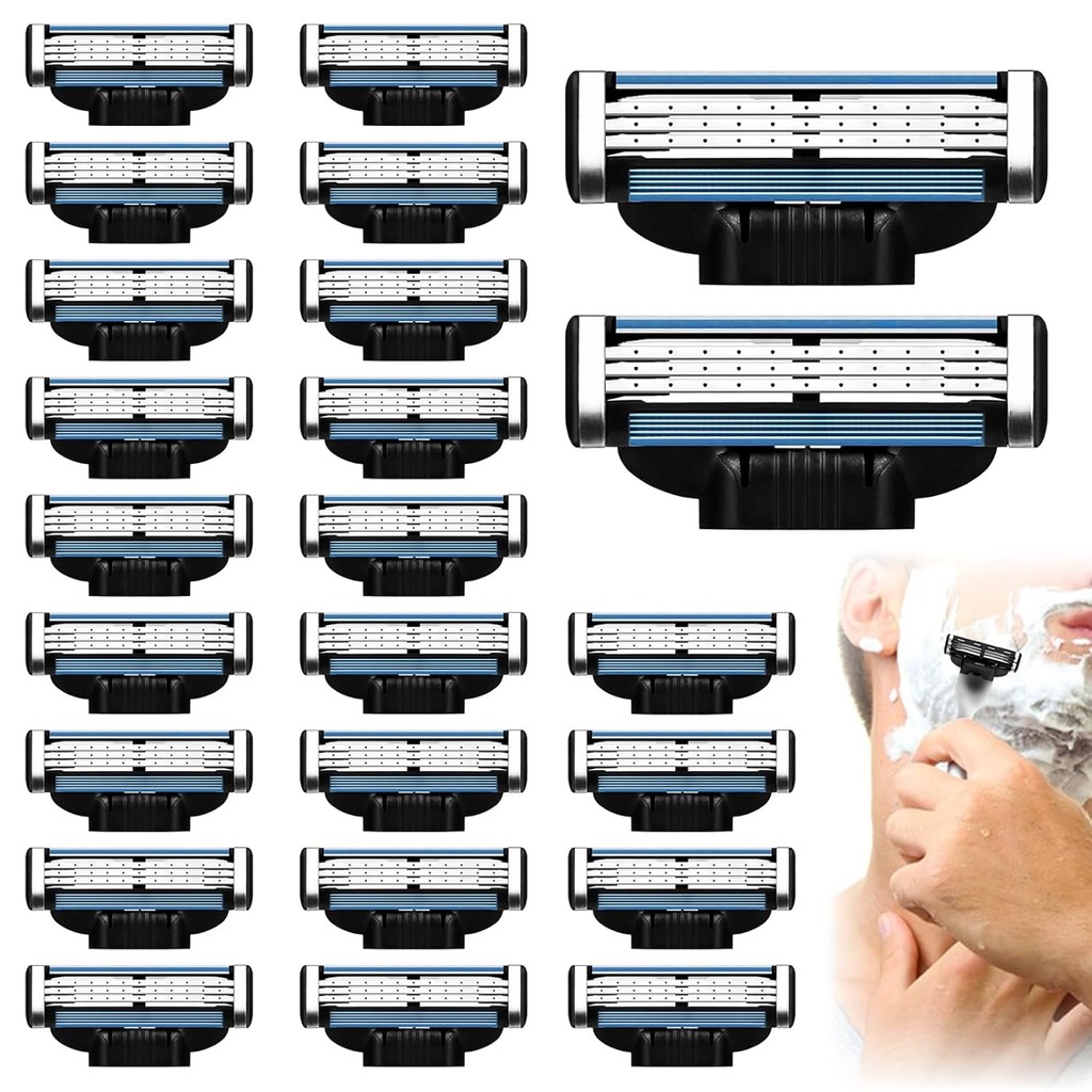 Lâminas De Barbear De 24 Unidades Para Homens Com