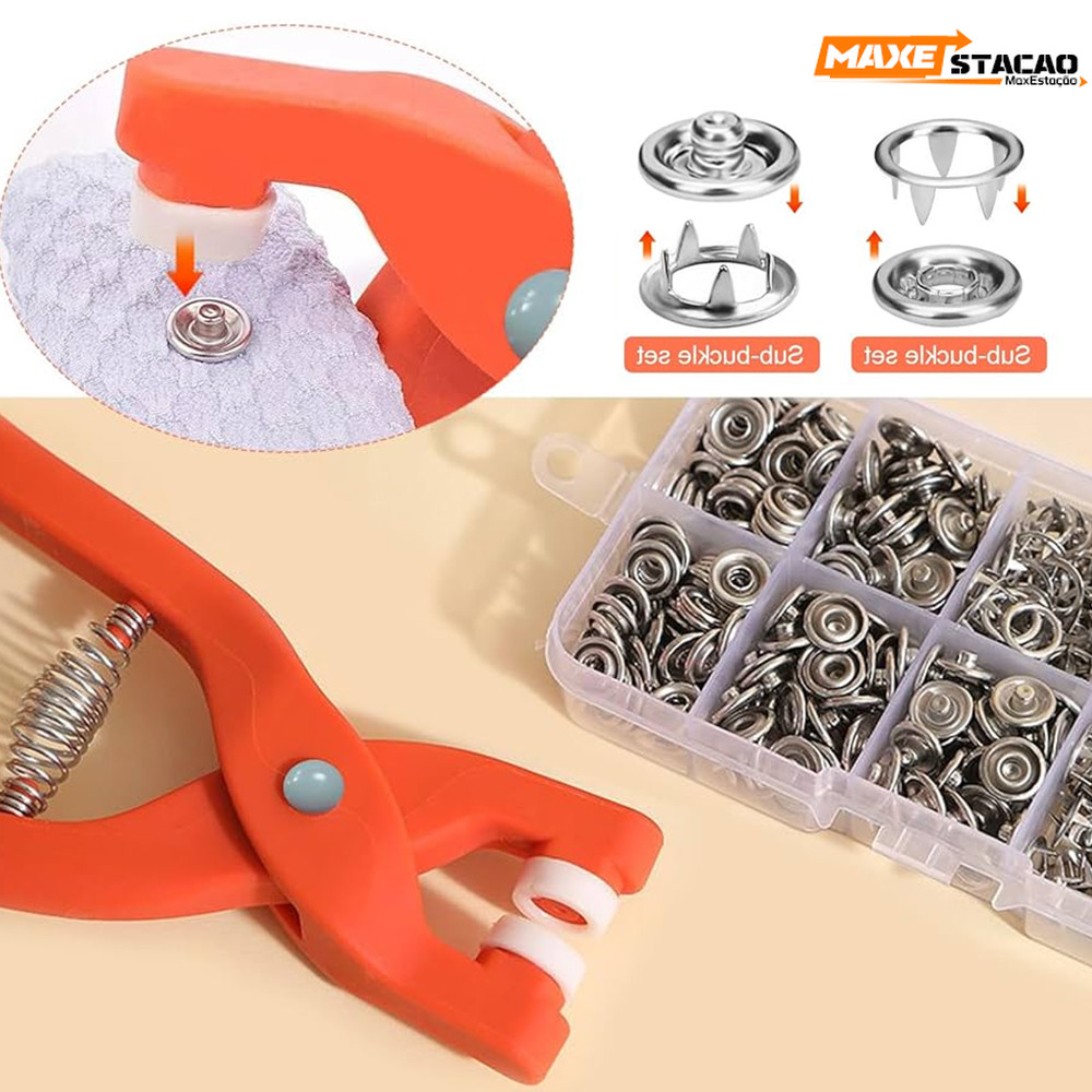 Conjunto com 200 Peças para Alicate de Botões &#