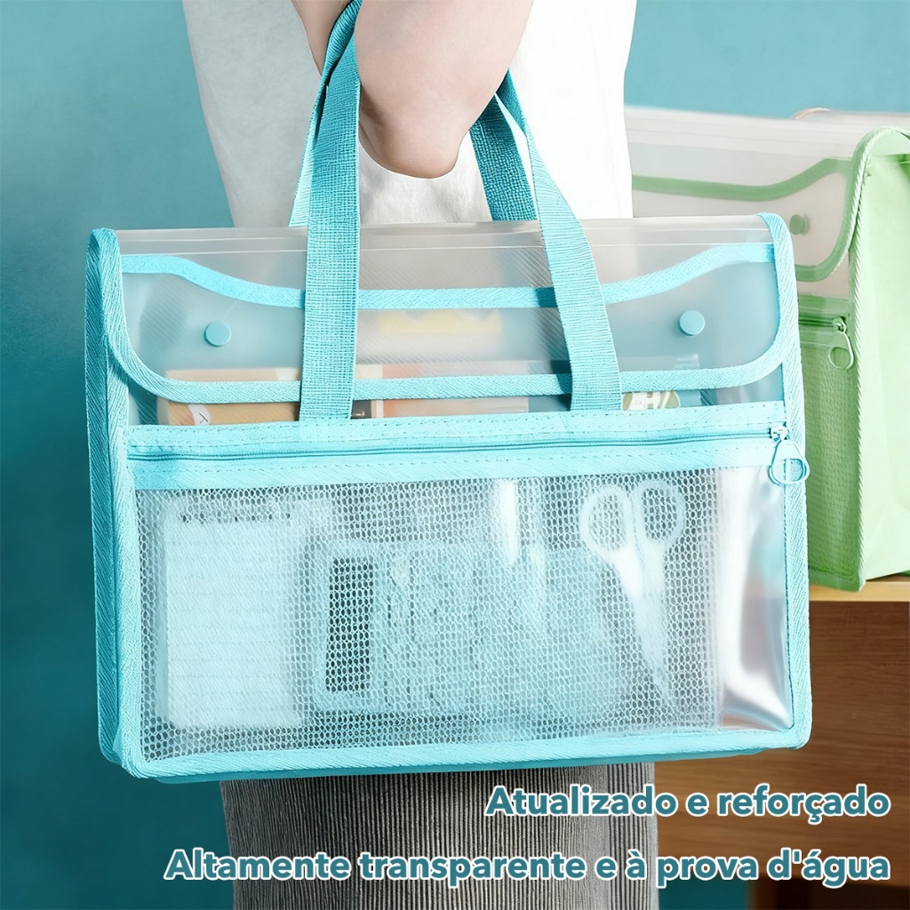 Pasta Impermeável para Documentos Bolsa Escolar d