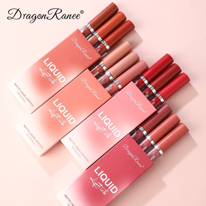 3 Peças De Batom Líquido Veludo Matte/Gloss Matt