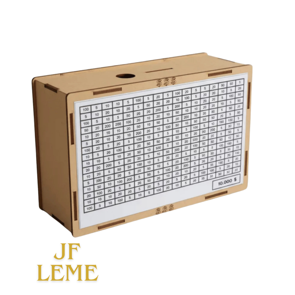 Cofre Cofrinho Desafio 10Mil Poupança Metodo Japo