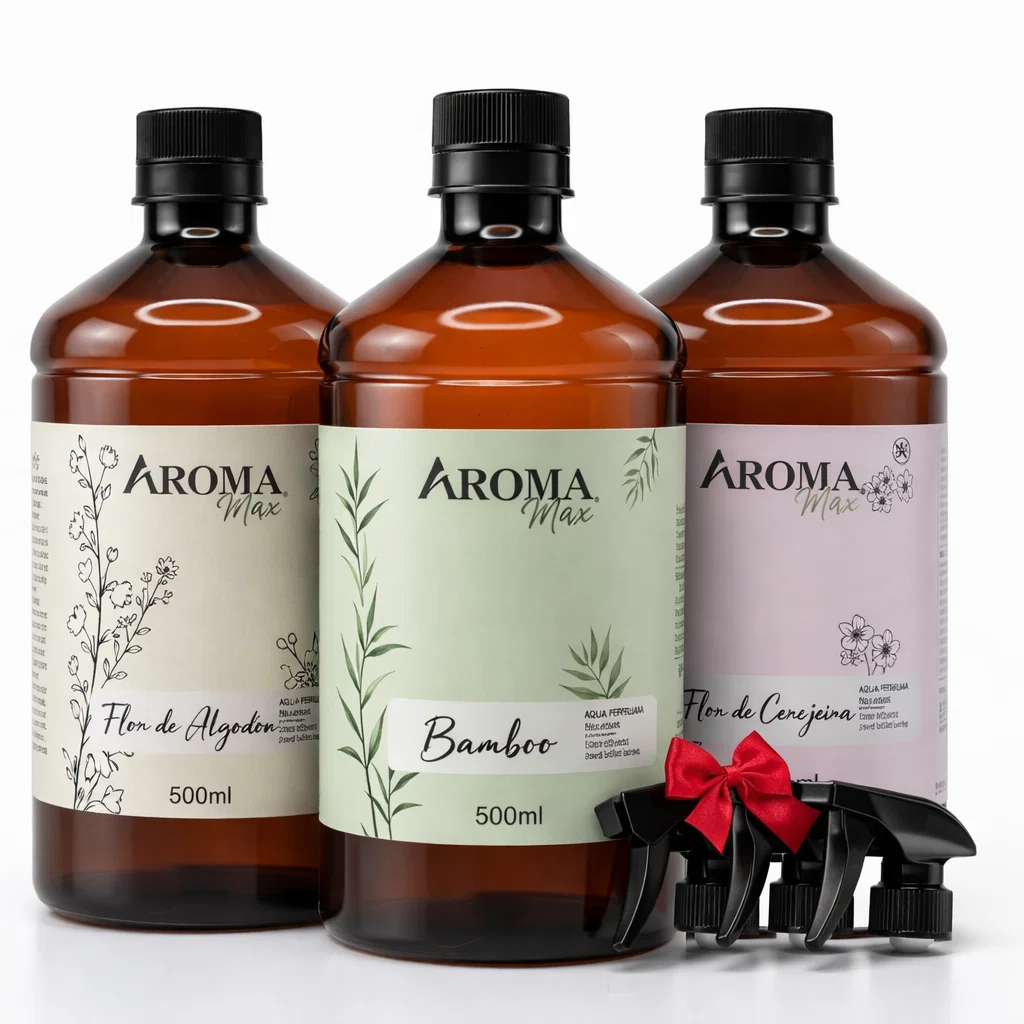 Kit 3 Água Perfumada Para Roupas 500ml Aroma Max 