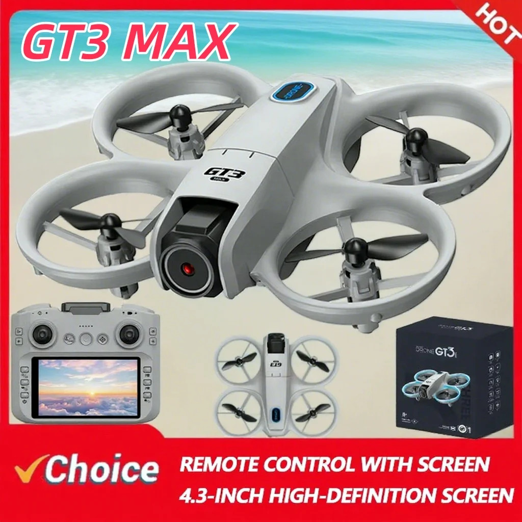 GT3 MAX Controle Remoto Drone 8K HD 4.3 Polegadas 