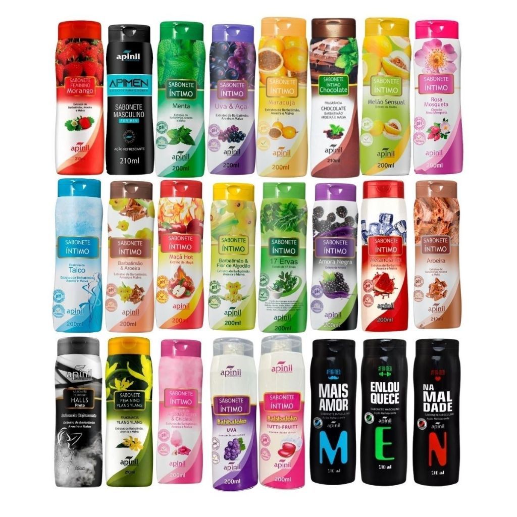 Kit 10 Unid Sabonete Íntimo Feminino Apinil 200ml