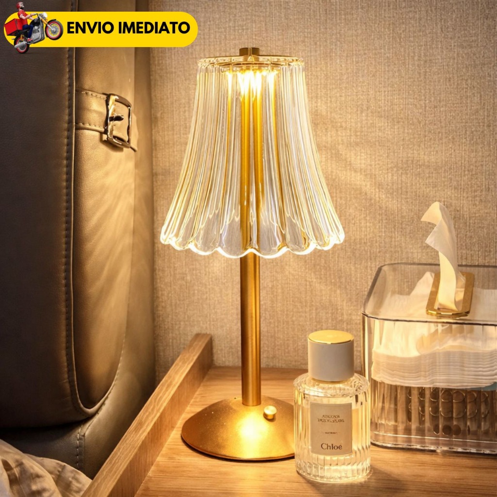 Luminária Abajur de Mesa com Barra de LED Sem Fio