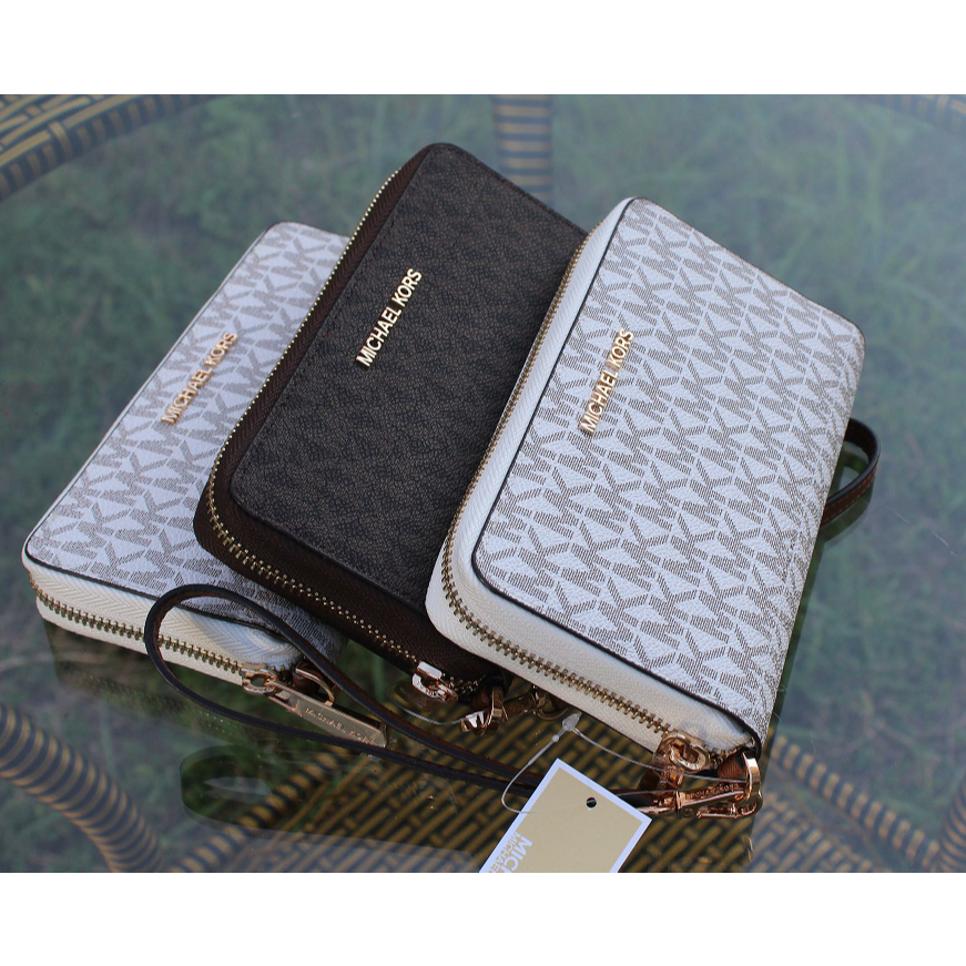 Fashion Travel Large Flat Zip MF Phone Case Wristl