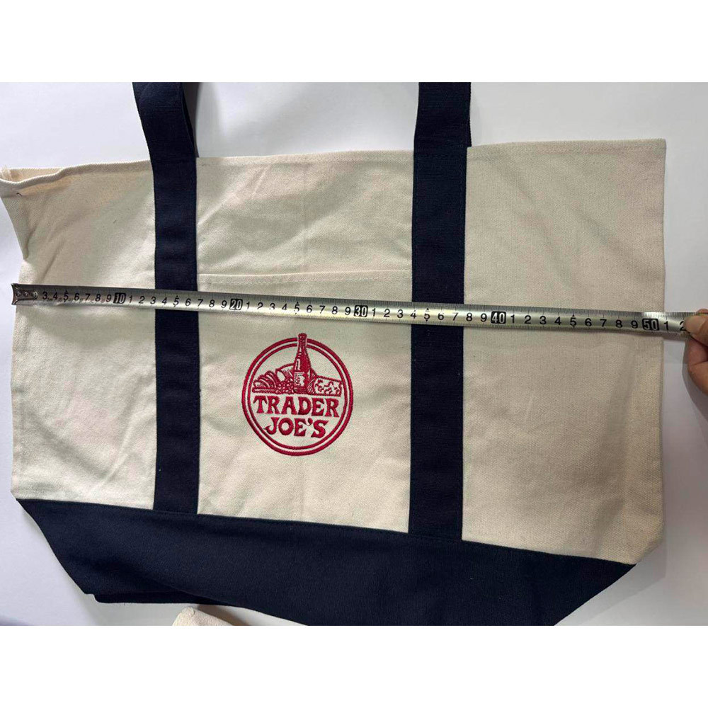 Outdoor Large size Trader Joes Canvas Tote Bag Emb