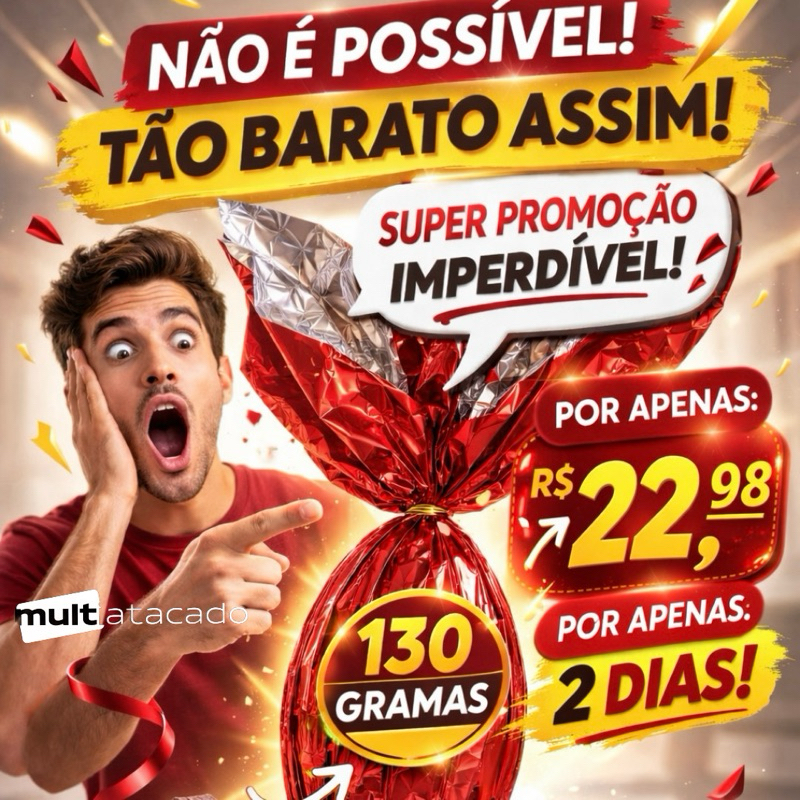 Ovo de Páscoa unidade 100 g ovo de chocolate choc