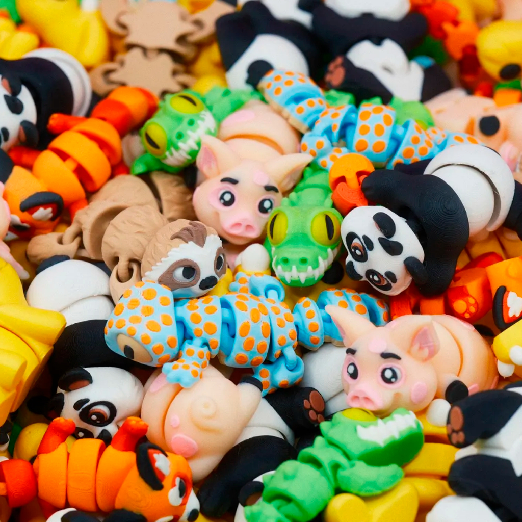 Mini Animais Articulados Kit Sortido 12 Unidades 3