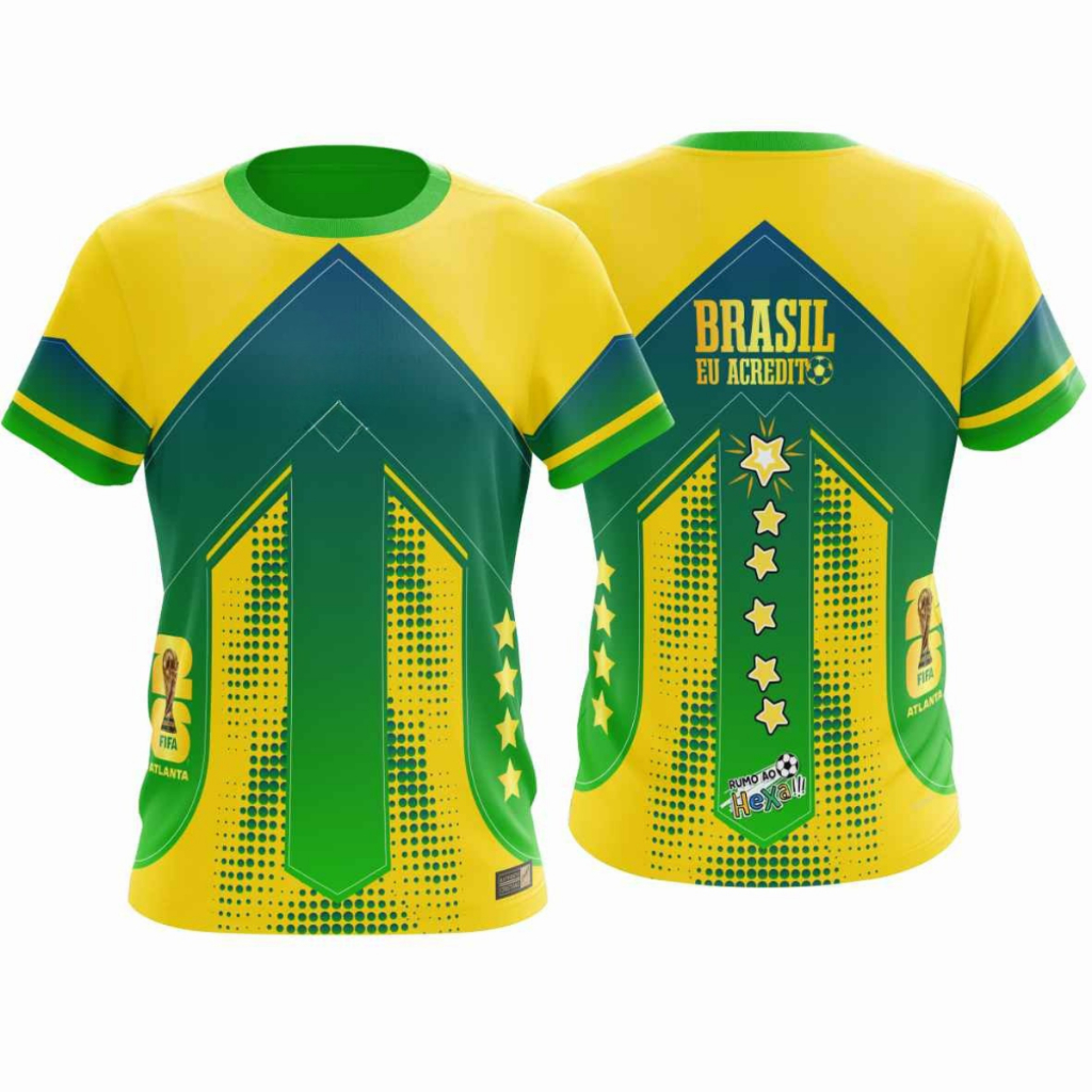 Camiseta Masculina Seleção Brasileira Copa do mu