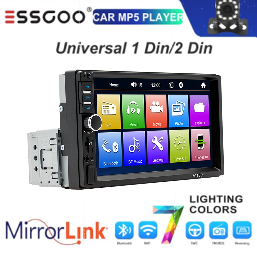 ESSGOO 7018B Bluetooth Carro MP5 Multimídia Centr