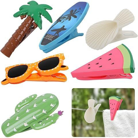 Clipes De Toalha De Praia , Prendedores Piscina Pa