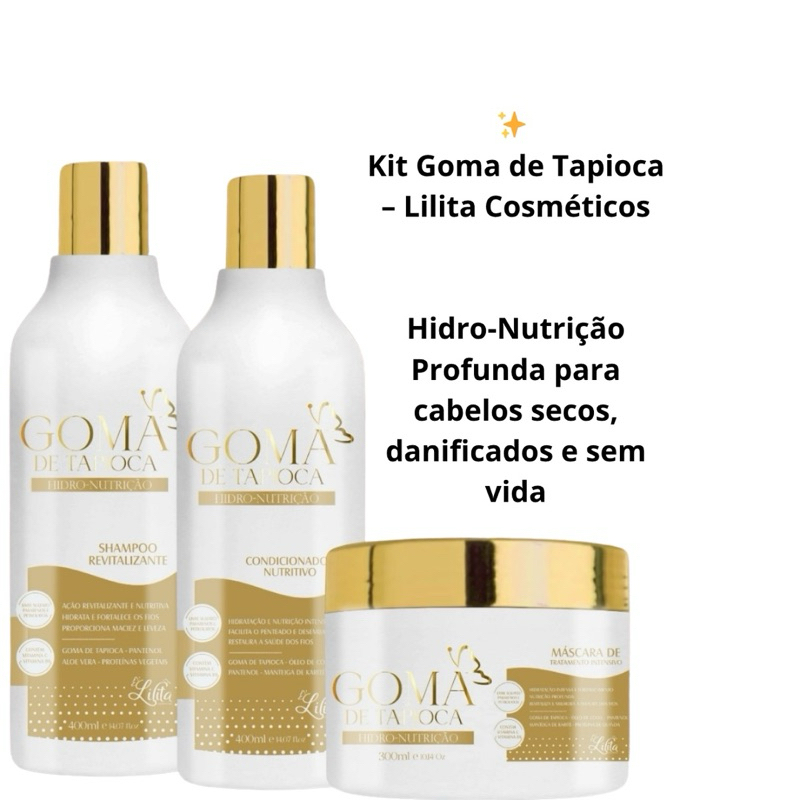 Kit Shampoo Condicionador Máscara de tratamento g