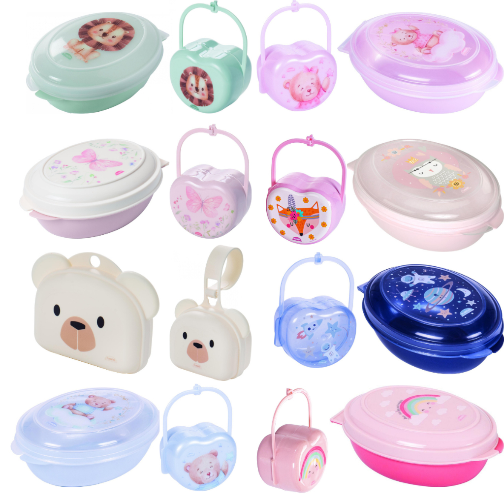 Kit Porta Chupeta e Saboneteira Para Bebê Infanti