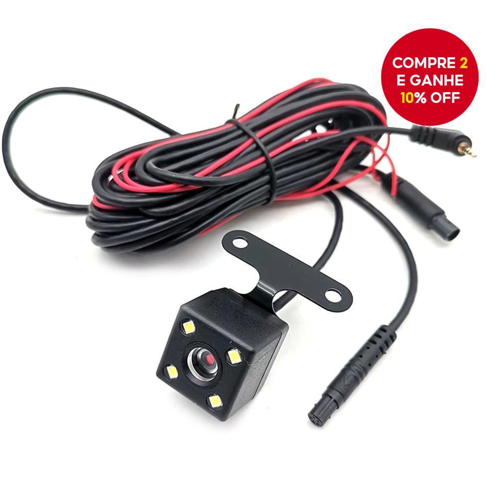 Câmera de Ré Universal para Carro 4 LEDs Visão 