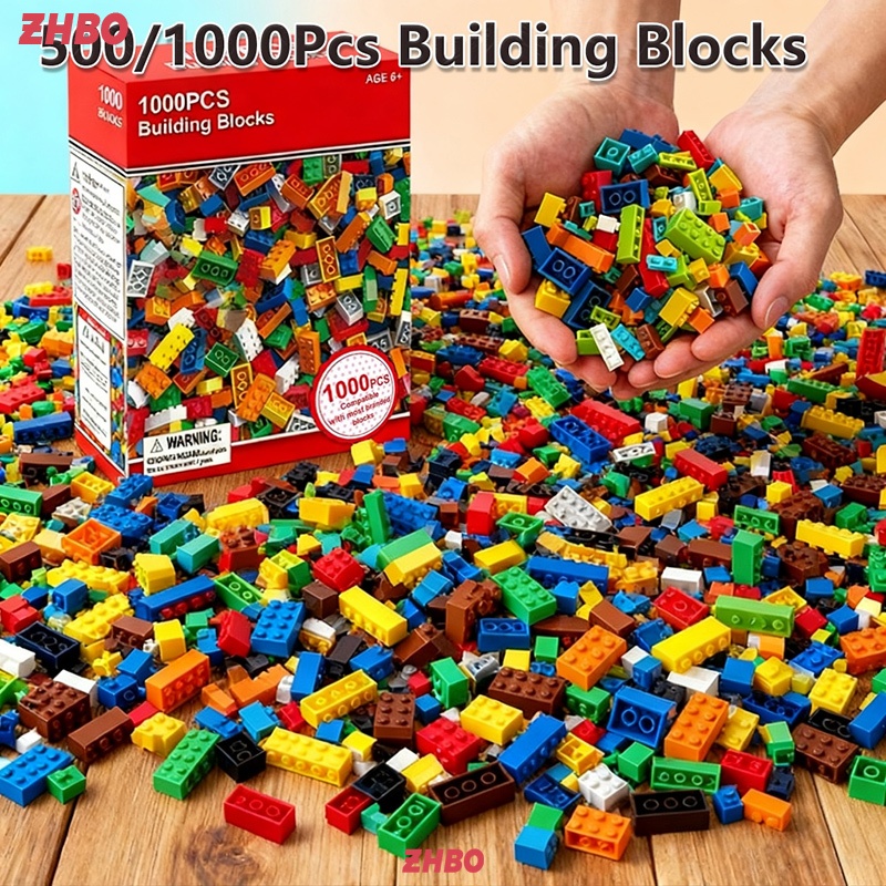 500 + Peças Blocos De Construção Brinquedos Mat
