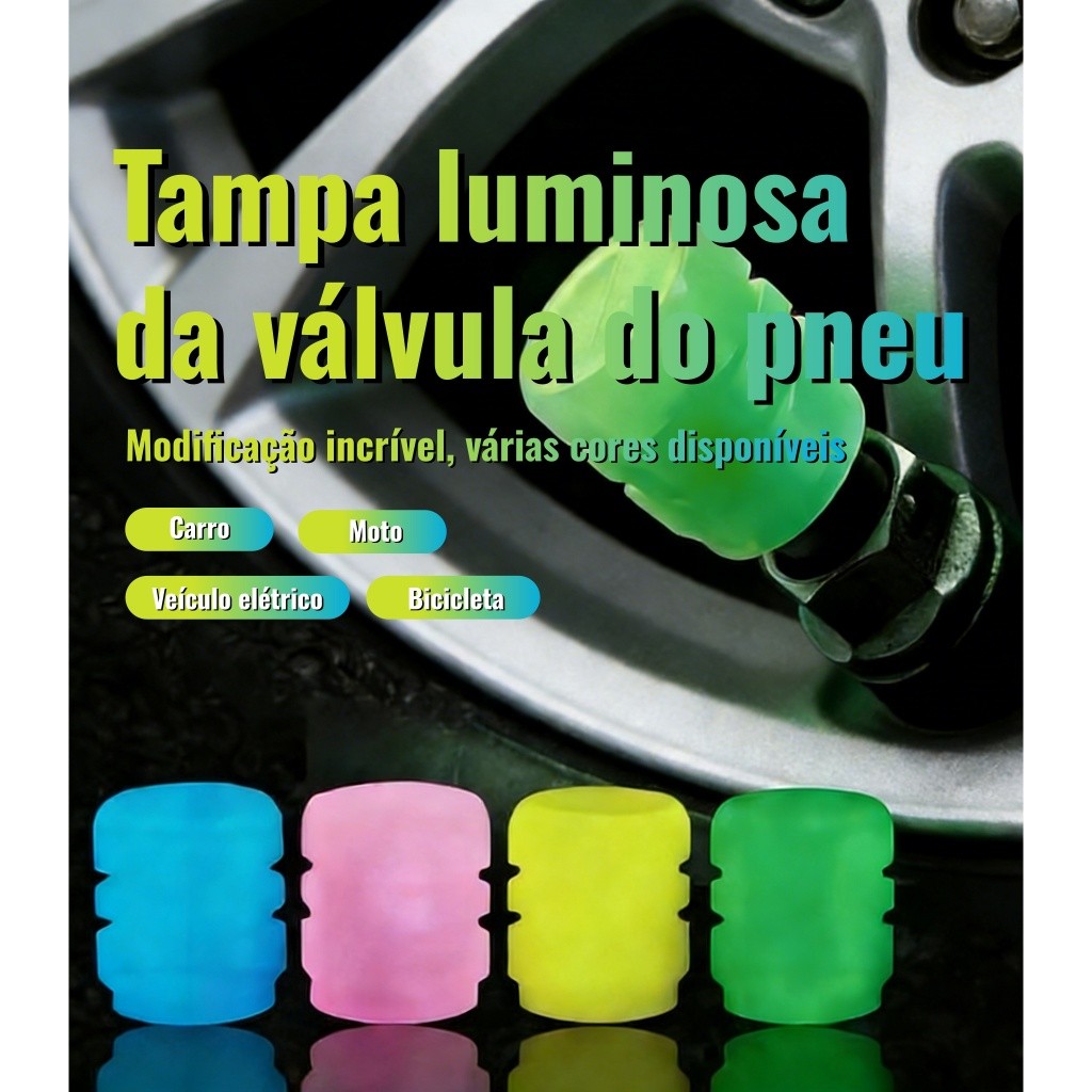 Tampa de válvula luminosa Tampa de válvula lumin