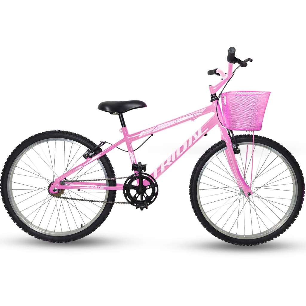 Bicicleta Aro 24 Infantil Feminina Jade Com Cesta 