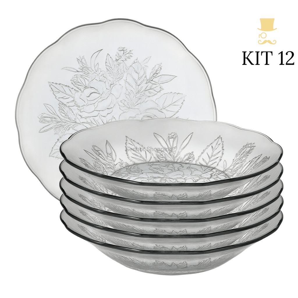 Jogo De Pratos Foglia Fundo Até 12 Peças Peças 